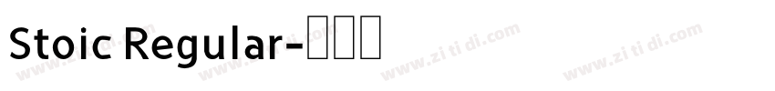 Stoic Regular字体转换